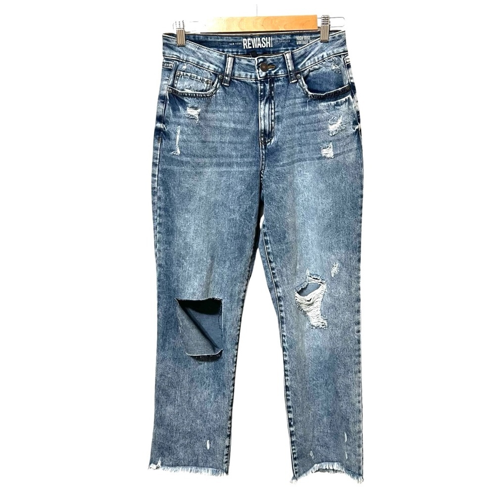 High Rise Distressed Jeans - Picture 2 of 14